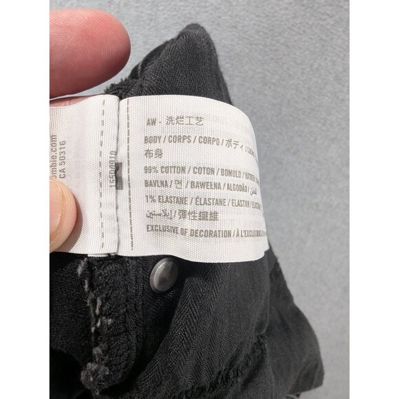Abercrombie Fitch Jeans Womens Size 28 Black Ankle Straight High Rise Distressed - Picture 15 of 15